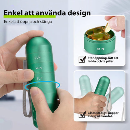 Reisdraagbare Pillendoos 7 Dagen Waterproof