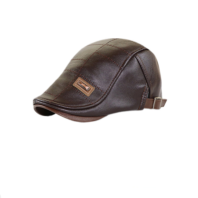Leren Baret Pluche Warme Winter Accessoire