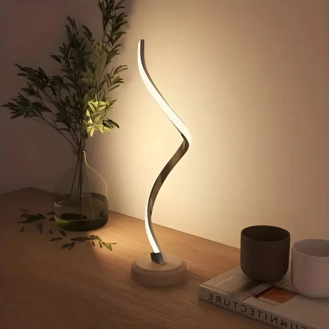 Houten Tafellamp Dimbaar met LED Verlichting - Velinix