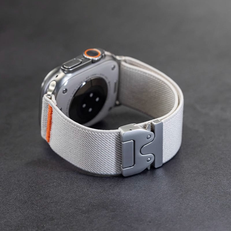 Stretchband voor Apple Watch - Luxe Nylon Band Comfortabel en Stijlvol