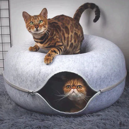 Kattenbed Pluche 50cm Diameter Antislip en Zacht