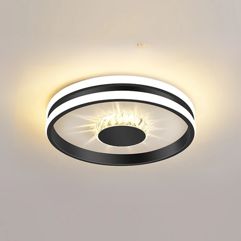 LED Plafondlamp Goud Kleur met Kristallen voor Slaapkamer en Hal
