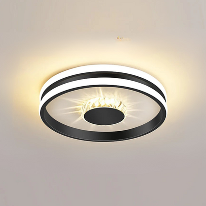 LED Plafondlamp Goud Kleur met Kristallen voor Slaapkamer en Hal