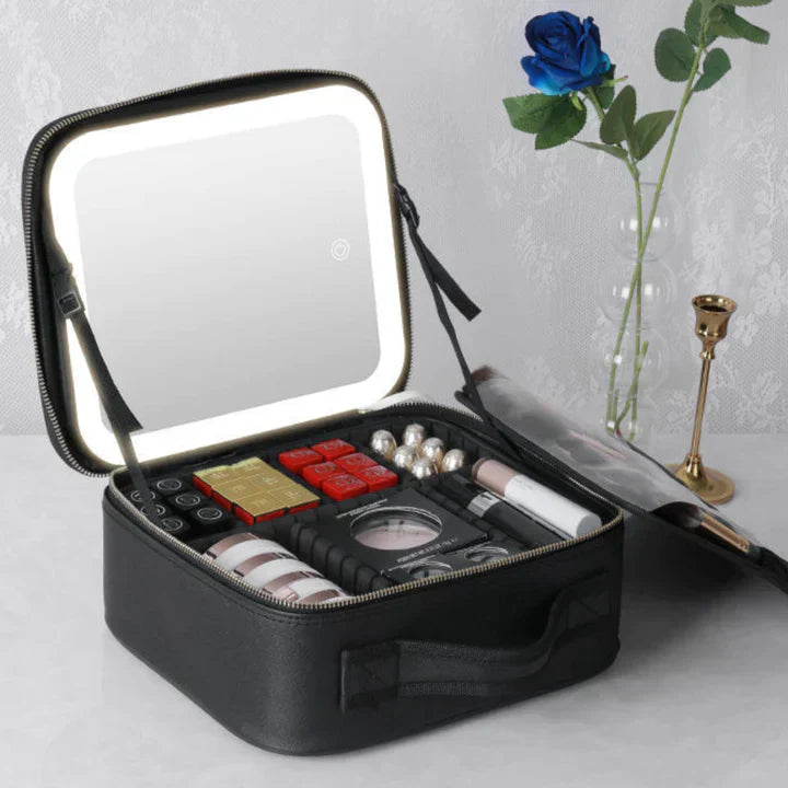 Draagbare LED Beauty Case met Verstelbare Spiegel