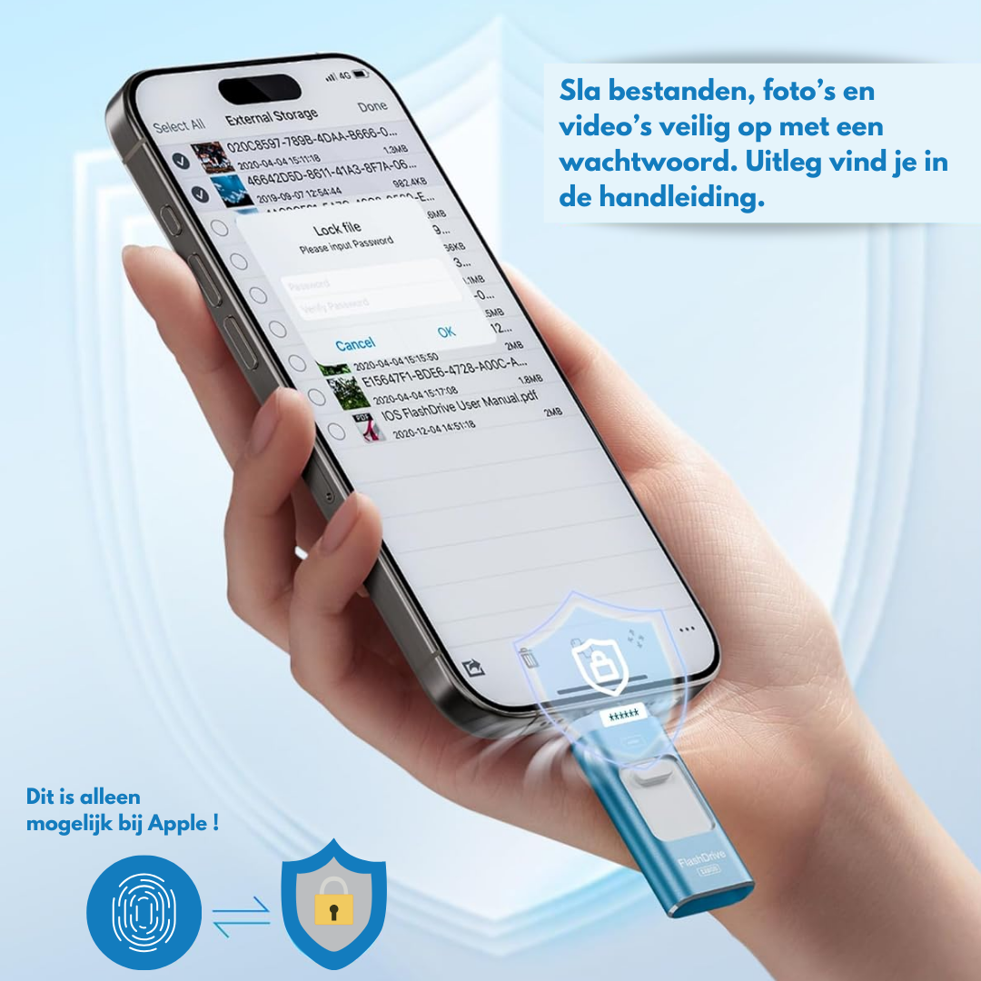 USB Backup Stick 4-in-1 voor Telefoon en Computer