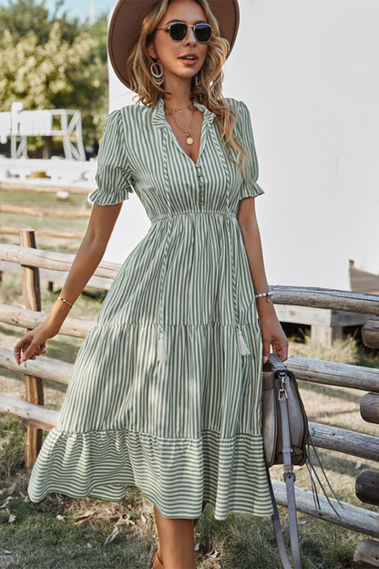 Variant image for Emily™ – Vrouwen Midikleed V-Hals Ademend Comfort met Elastische Taille-9