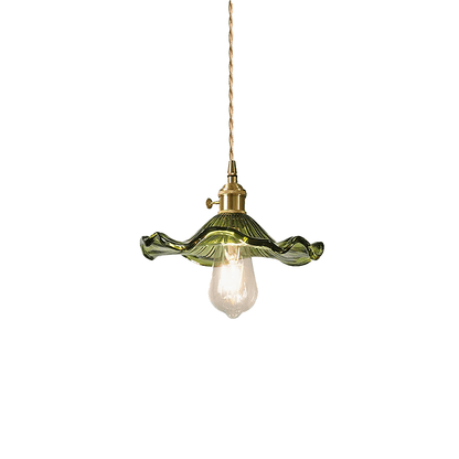Hibiscus Hanglamp Glas en Messing Verstelbaar E27