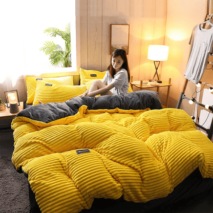 Warme Fleece Winterbeddenset met Fluwel voor Koude Nachten