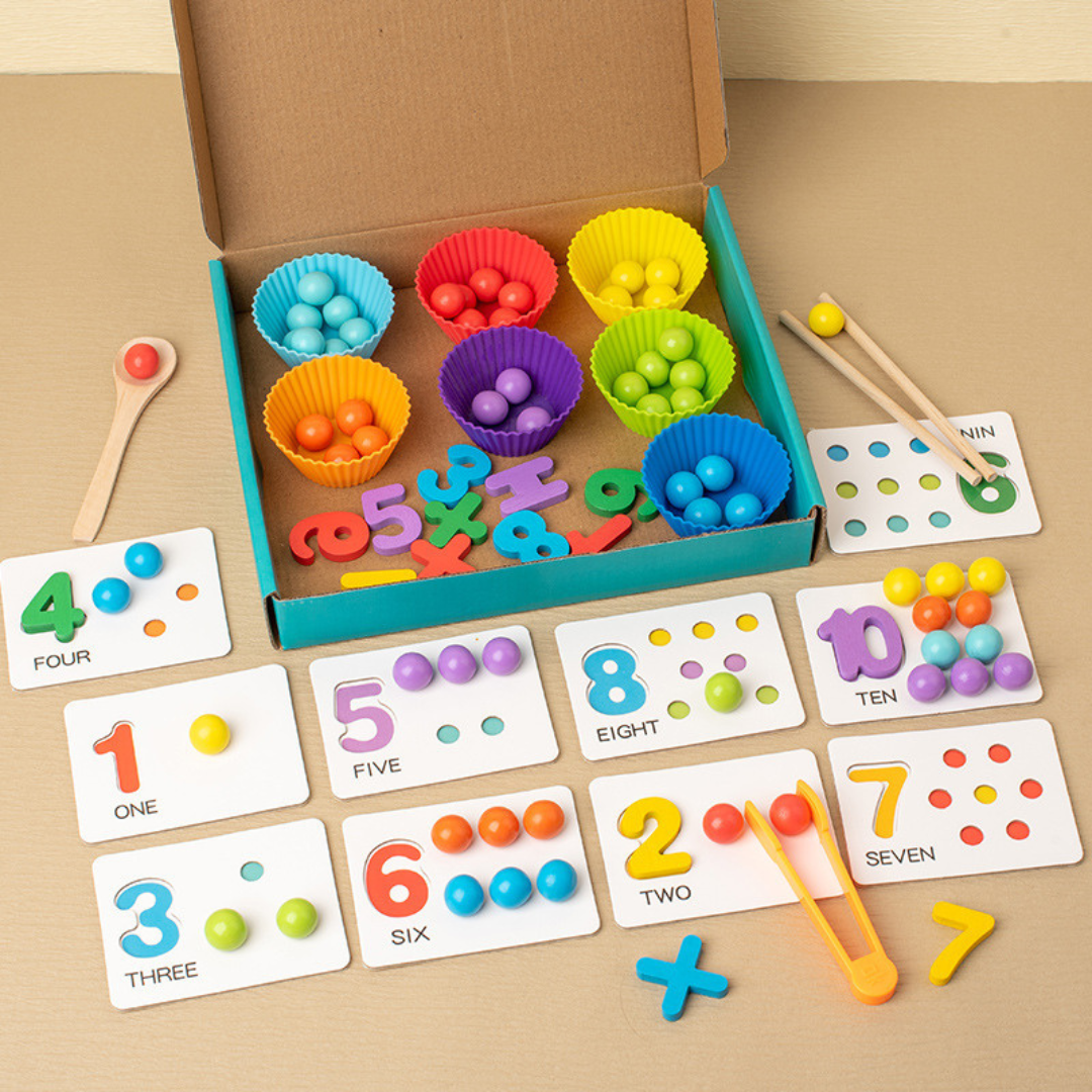Montessori Leerset met Kleuren en Cijfers voor Kinderen