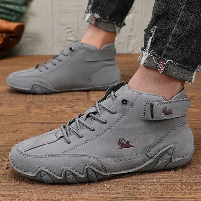 Stadsneakers voor Mannen - PU Sneakers met Ronde Neuzen en Antislipzool