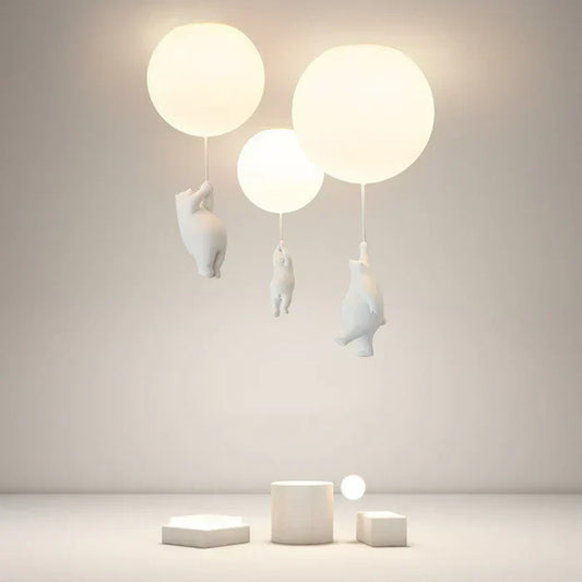 Kinderplafondlamp Beer en Ballon – Kleurrijk Plafondlicht voor Kinderkamer - Velinix