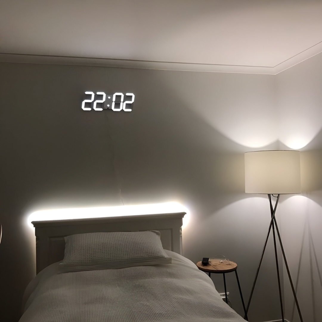 LED Wandklok 3D Digitale Moderne Design - Velinix
