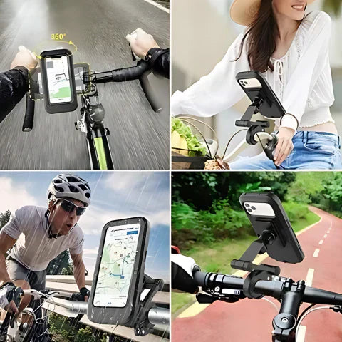 Waterdichte Smartphonehouder voor Fiets met 360° Draai en Regenbescherming