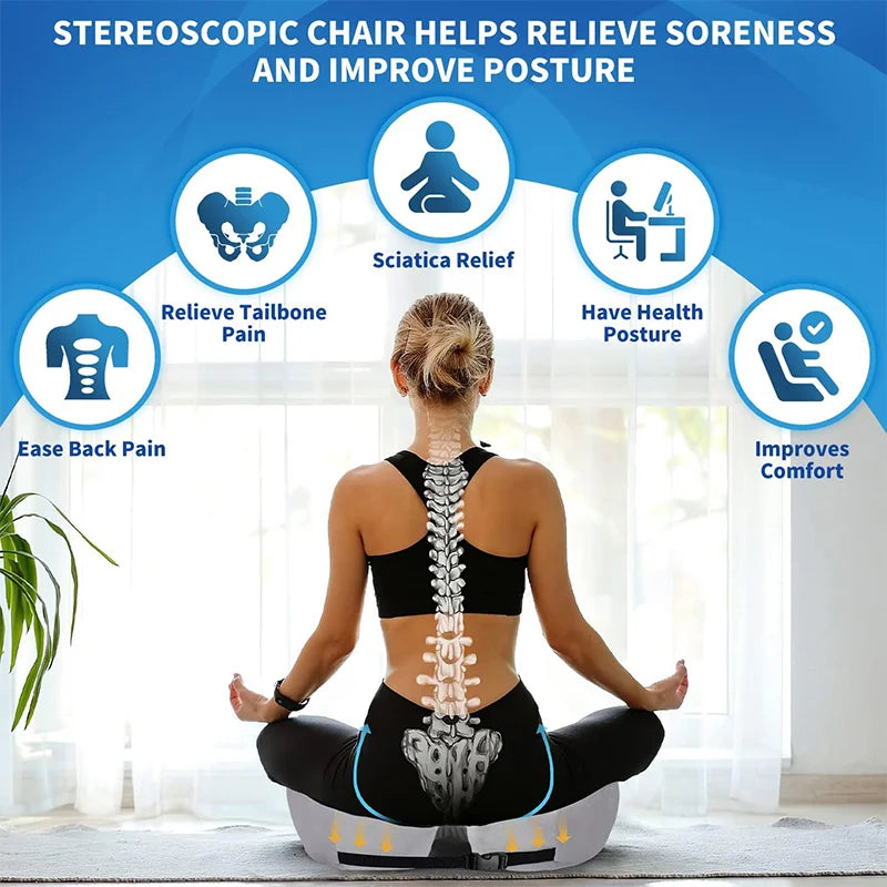 ComfortEase™ – Ergonomisch Zitkussen met Orthopedische Ondersteuning en Geheugenschuim-2