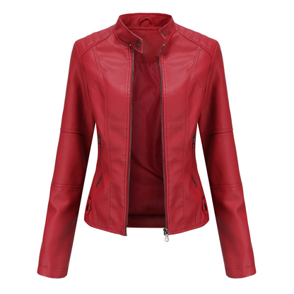 Leren Motorjack Dames Slank en Stijlvol