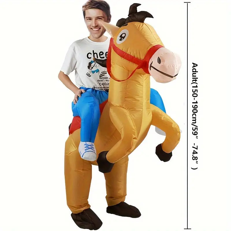 Opblaasbaar Paardenkostuum Volwassenen Cowboy Stijl Feestkleding