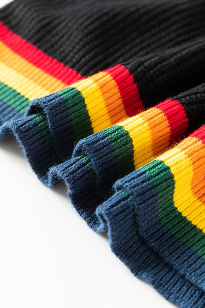 Kersttrui Regenboog Rand Fel en Vrolijk