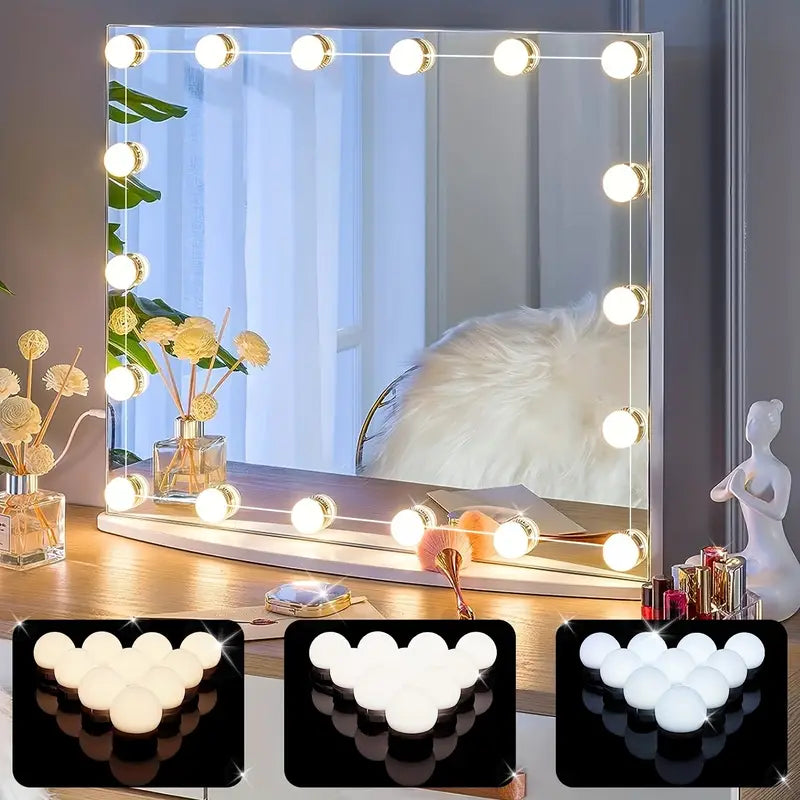 LED Makeup Spiegel Verlichting met Dimbare Lichtbollen - Velinix