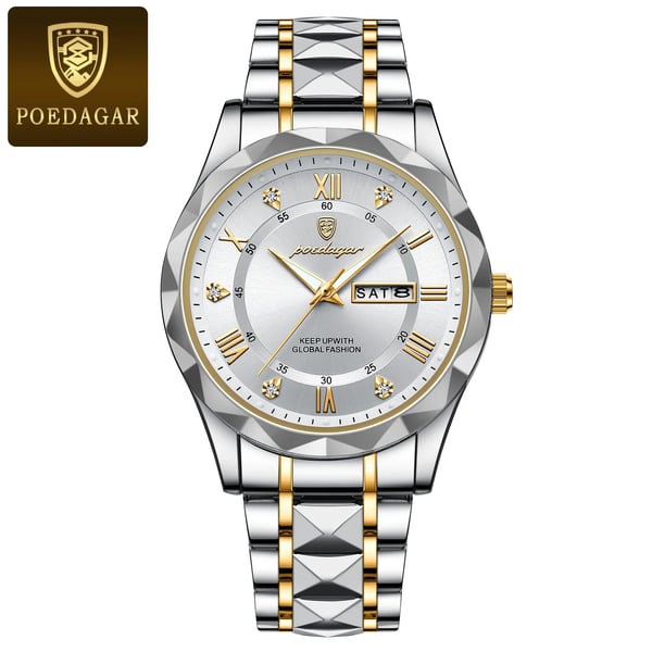 Luxe Herenhorloge 316L RVS met Quartzbeweging en Datum