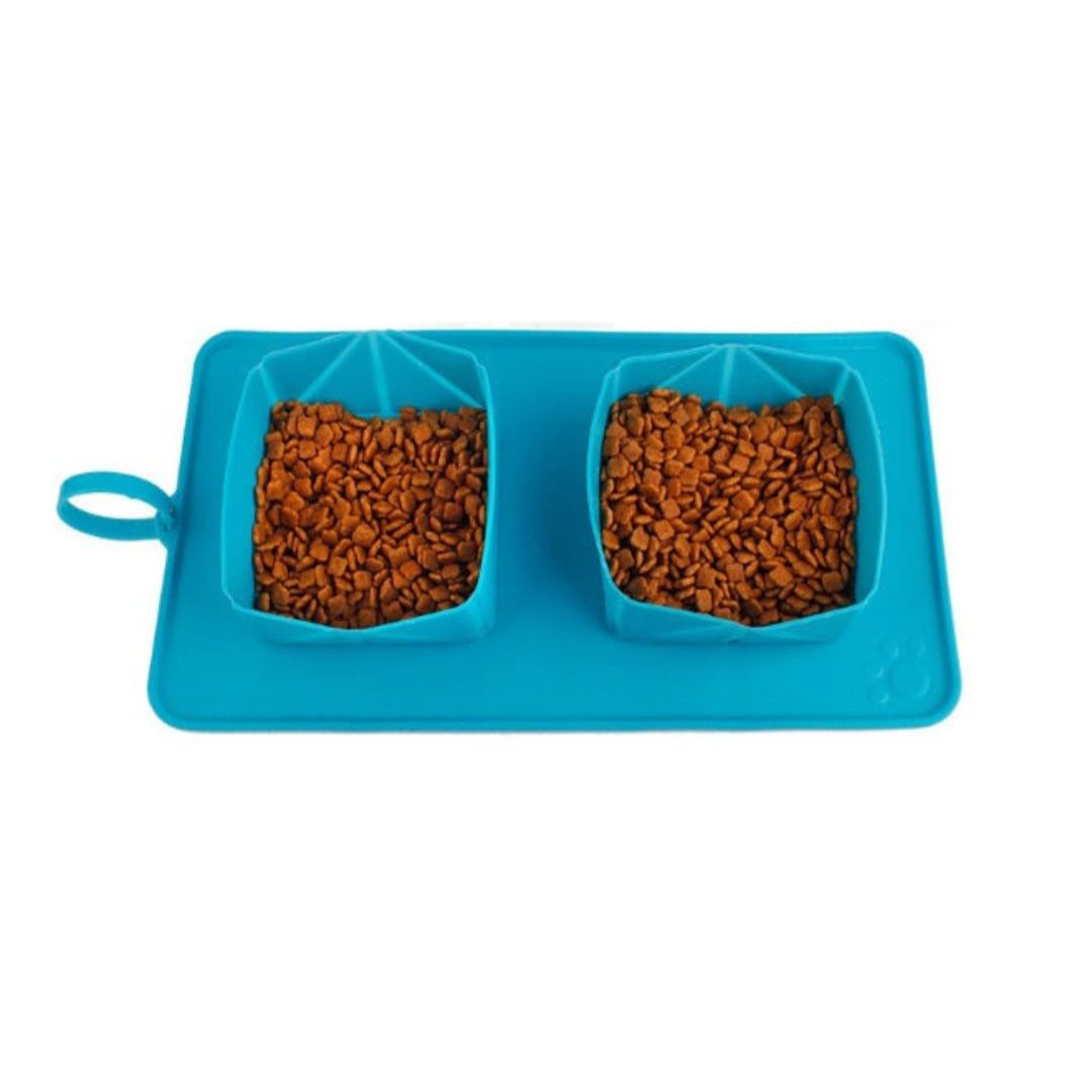 Reizen Voerbak Set voor Honden en Katten - Velinix