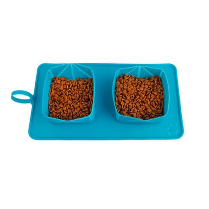 Reizen Voerbak Set voor Honden en Katten - Velinix