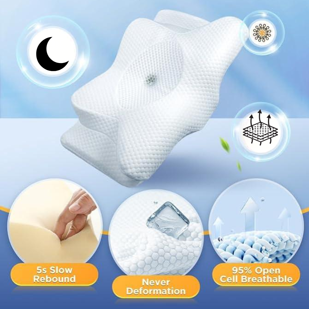 Snurk Kussen Ergonomisch voor Nek en Hoofd Wit