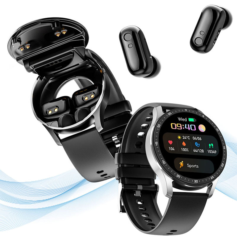Smartwatch met Oordopjes voor Gezondheidsmonitoring - Velinix