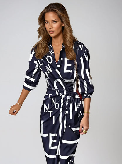 Mabel – Gestreepte Wikkeljurk Voor Dames - Levendig & Chic