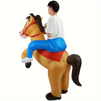 Opblaasbaar Paardenkostuum Volwassenen Cowboy Stijl Feestkleding