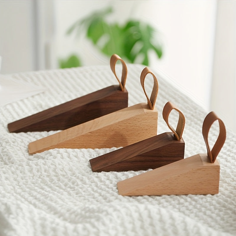 Houten Deurstopper met Antislip Bodem Scandinavisch Design