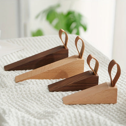Houten Deurstopper met Antislip Bodem Scandinavisch Design