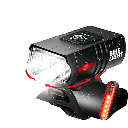 Fietsverlichting Set USB Oplaadbaar - 1500 Lumen LED Koplamp met 6 Modi