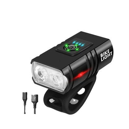 Fietsverlichting Set USB Oplaadbaar - 1500 Lumen LED Koplamp met 6 Modi - Velinix