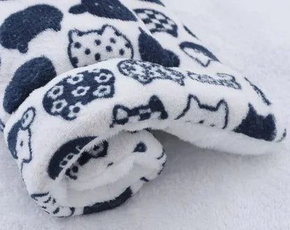 Zachte Kattendeken met Kattenprint - Hypoallergeen en Machinewasbaar