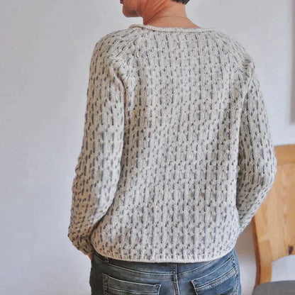 Grijze Boothals Trui Dames Comfortabel en Stijlvol