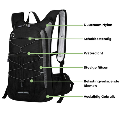 Fiets- en Hikerrugzak Lichtgewicht Waterbestendig