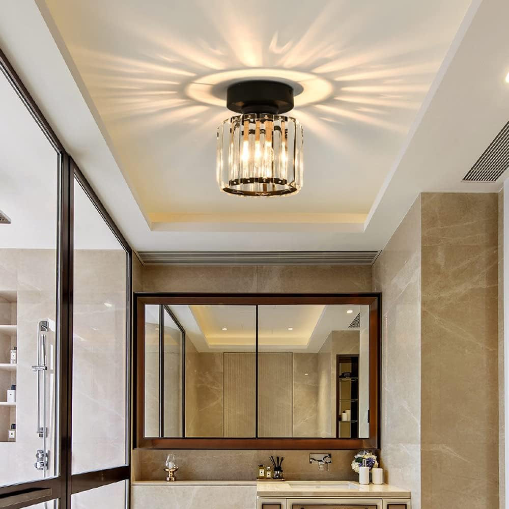 Zwart Plafondlamp Modern LED Flush Design
