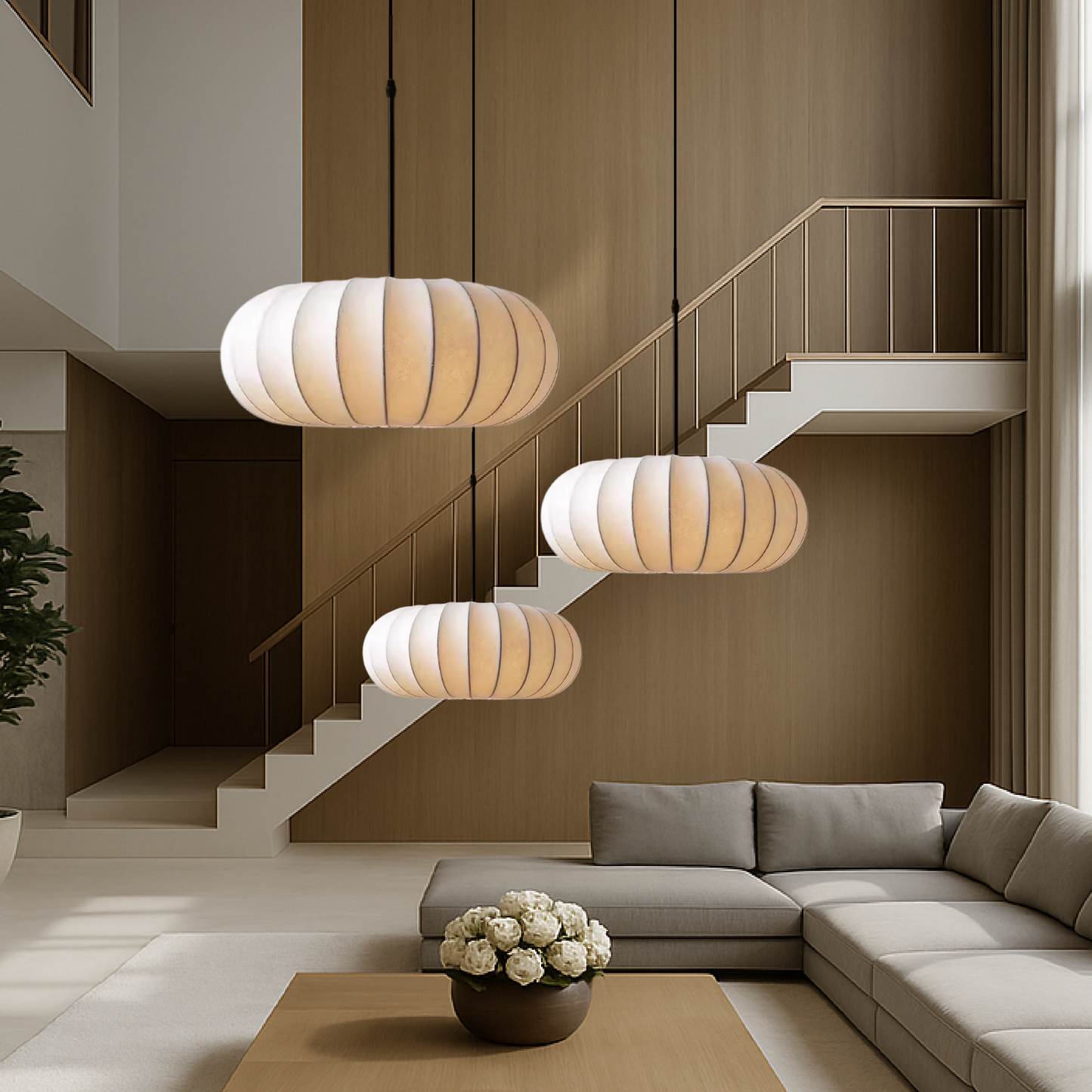 Zijden Hanglamp E27 Pendellamp Moderne Sfeerlamp