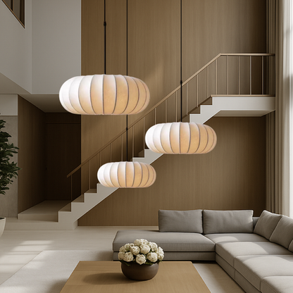 Zijden Hanglamp E27 Pendellamp Moderne Sfeerlamp