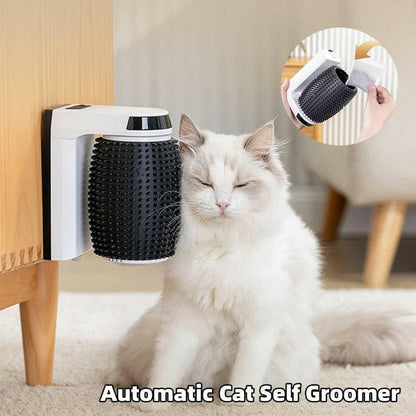 Automatische Kattenborstel Set met Wandbevestiging - Velinix