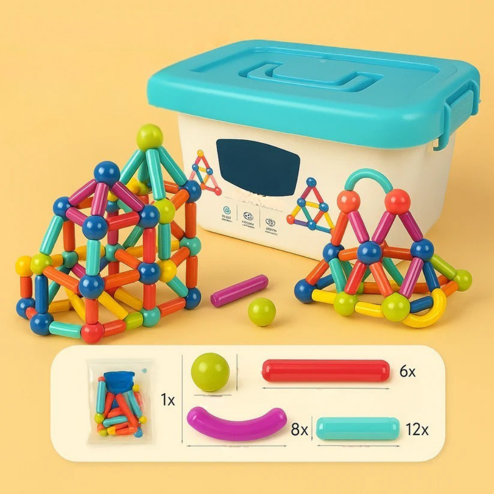 Magnetisch Bouwspeelgoed Educatief Constructie Speelset - Velinix
