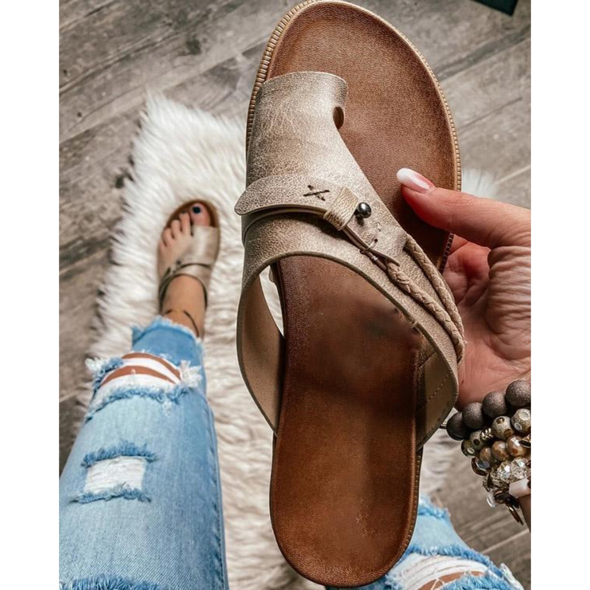 Nina - Stijlvolle Platte Sandalen Voor Dames - Trendy & Comfortabel