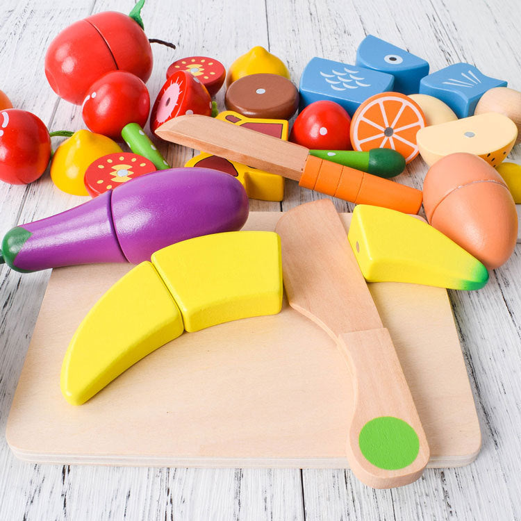 Houten Snijset voor Kinderen Montessori Speelgoed - Velinix