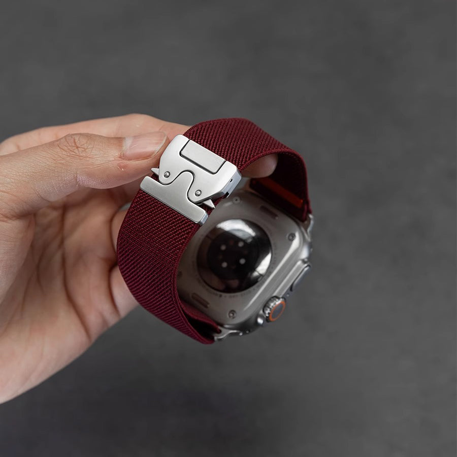 Stretchband voor Apple Watch - Luxe Nylon Band Comfortabel en Stijlvol