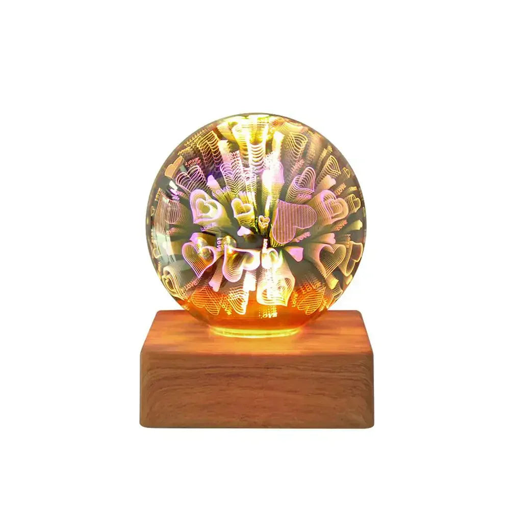 Kristallen Bollamp LED Sfeerverlichting 3D Vuurwerkeffect