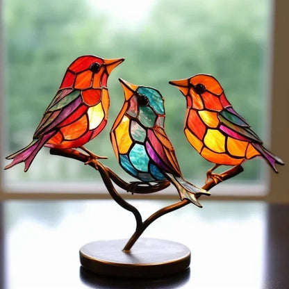 Kleurrijk Glas Vogelbeeldje Elegant Design
