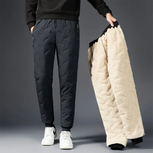 Heren Fleece Broek Dubbele Laag Stijlvol Warm - Velinix