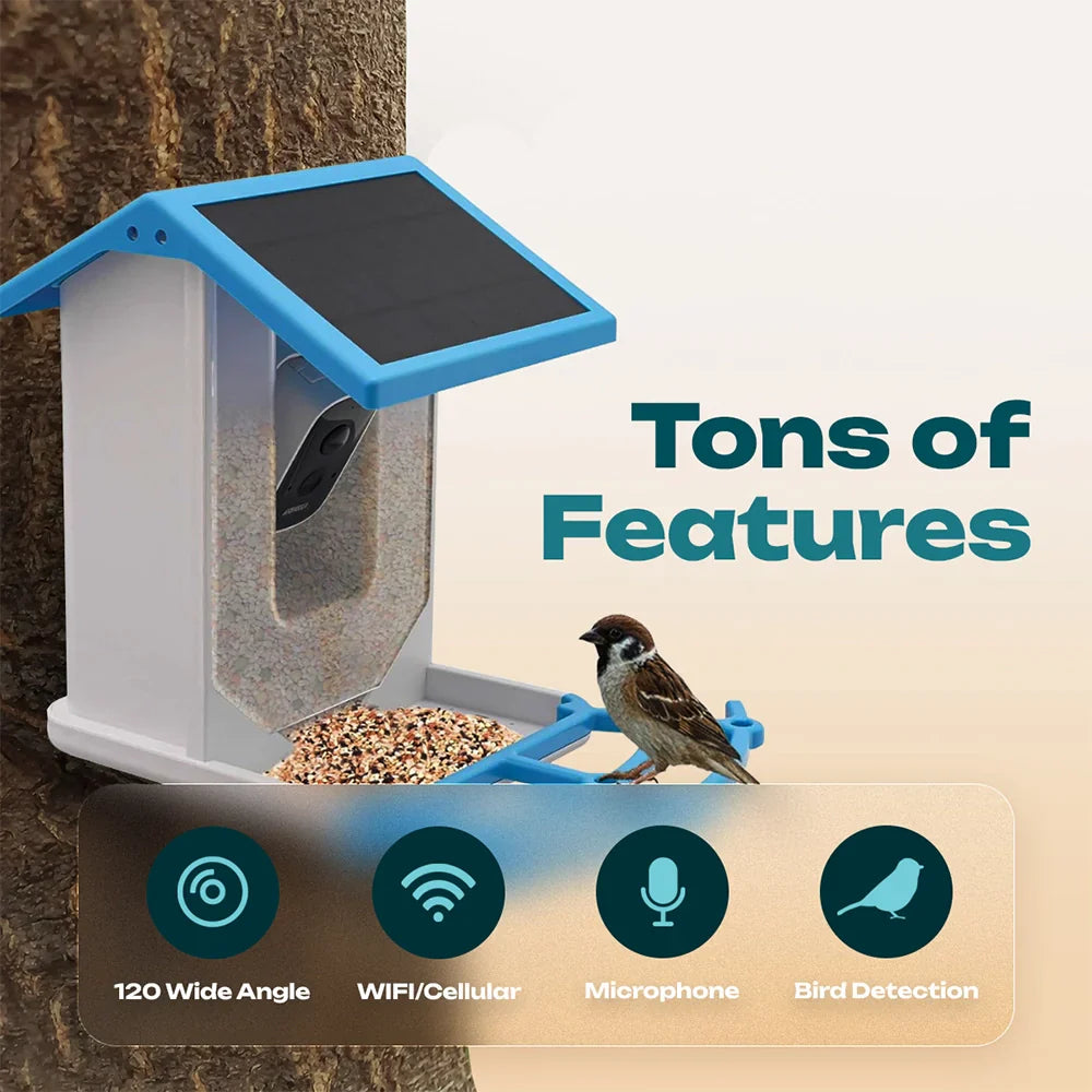 Slimme Vogelvoederplaats met Camera en Wi-Fi