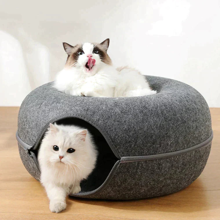 Kattenbed Pluche 50cm Diameter Antislip en Zacht