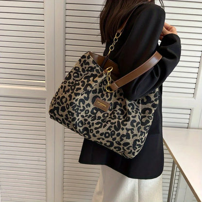 Dames Handtas Faux Leer Luipaardprint Een Maat